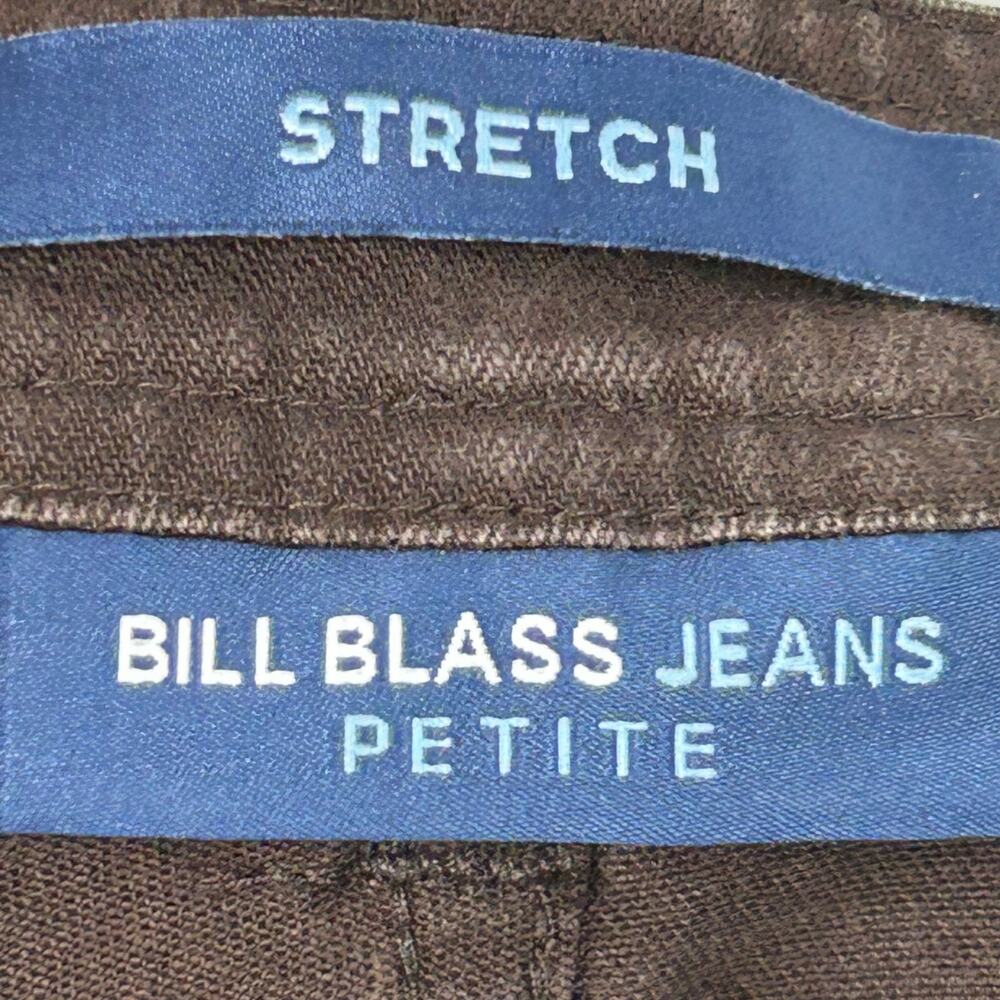 Bill Blass Jeans Womens 14 Petite Brown Straight‎ Leg Stretch Pants Capris - Picture 8 of 10